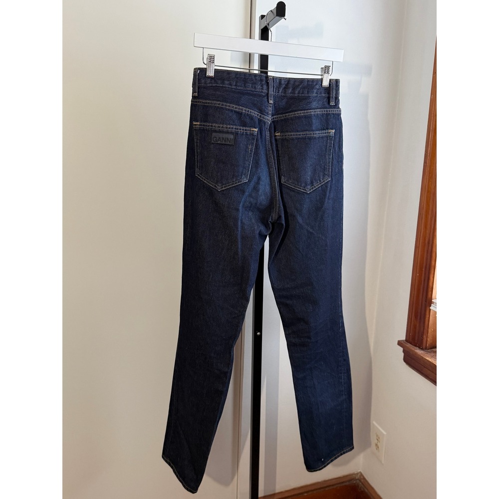 GANNI Stary Barrel Jeans – 28W x 34L – Dark Blue Rinse - Picture 3 of 7